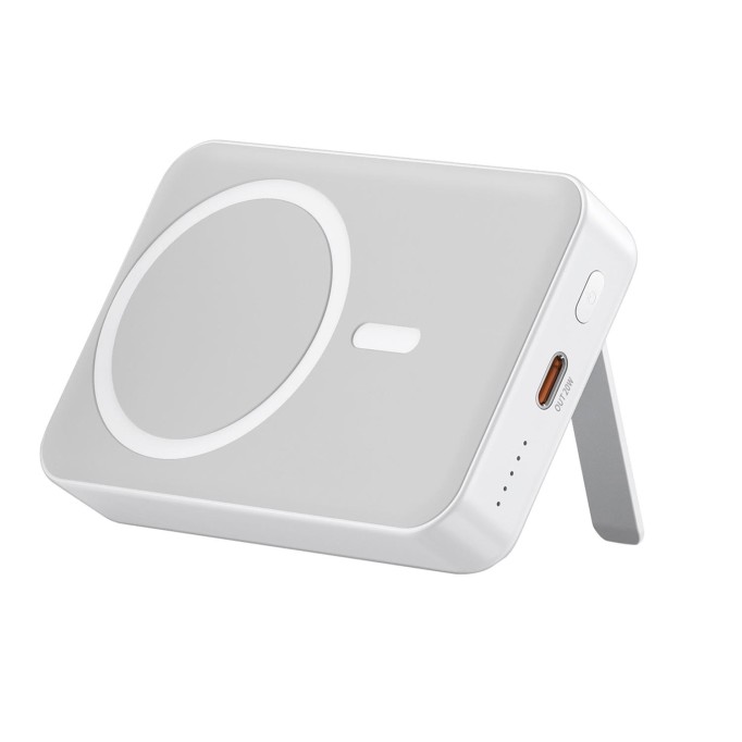 Juo 10000 mAh MagSafe Powerbank Standlı PD20W Taşınabilir Kablosuz Hızlı Şarj Cihazı Beyaz