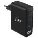 Juo 100W GaN Led Ekranlı 3 Type-C + USB-A Hızlı Şarj Cihazı iPhone & Macbook & Notebook Şarj Aleti