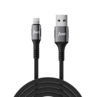 Juo 12W 2.4A USB-A to Lightning Apple iPhone iPad Örgülü Hızlı Şarj ve Data Kablosu 2 Metre