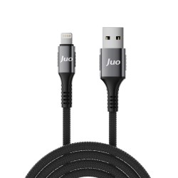 2 Metre Juo 12W 2.4A USB-A to Lightning Apple iPhone iPad Örgülü Hızlı Şarj ve Data Kablosu 2 Metre