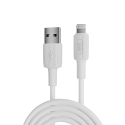 2 Metre Juo 12W 2.4A USB-A to Lightning iPhone iPad Silikon Hızlı Şarj ve Data Kablosu Beyaz 2 Metre