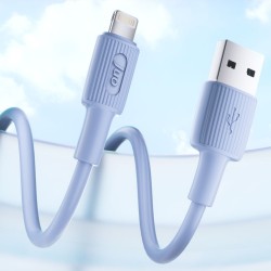 Juo 12W 2.4A USB-A to Lightning iPhone iPad Silikon Hızlı Şarj ve Data Kablosu Mavi 1 Metre Juo 12W 2.4A USB-A to Lightning iPhone iPad Silikon Hızlı Şarj ve Data Kablosu Mavi 1 Metre