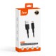 Juo 12W 2.4A USB-A to Lightning iPhone iPad Silikon Hızlı Şarj ve Data Kablosu Siyah 2 Metre
