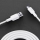 Juo 12W USB-A to Type-C Silikon Hızlı Şarj ve Data Kablosu Beyaz 1 Metre