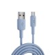 Juo 12W USB-A to Type-C Silikon Hızlı Şarj ve Data Kablosu Mavi 1 Metre