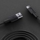 Juo 12W USB-A to Type-C Silikon Hızlı Şarj ve Data Kablosu Siyah 2 Metre