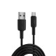 Juo 12W USB-A to Type-C Silikon Hızlı Şarj ve Data Kablosu Siyah 2 Metre