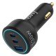 Juo 138W 3 Portlu Type-C + USB-A Araç Şarj Aleti PD 3.0 & QC 4.0 Hızlı Araç içi Şarj Cihazı