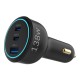Juo 138W 3 Portlu Type-C + USB-A Araç Şarj Aleti PD 3.0 & QC 4.0 Hızlı Araç içi Şarj Cihazı