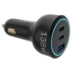 Juo 138W 3 Portlu Type-C + USB-A Araç Şarj Aleti PD 3.0 & QC 4.0 Hızlı Araç içi Şarj Cihazı