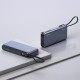 Juo 20000 mAh 130W LED Ekranlı USB- A + Type-C Kablolu Powerbank Taşınabilir Hızlı Şarj Cihazı