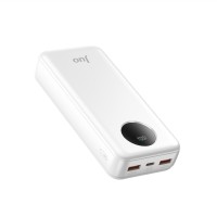 Juo 20000 mAh 22.5W Dijital Led Ekranlı Taşınabilir Hızlı Şarj Cihazı Powerbank Beyaz