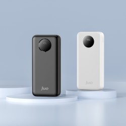 Juo 20000 mAh 22.5W Dijital Led Ekranlı Taşınabilir Hızlı Şarj Cihazı Powerbank Beyaz