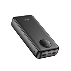20000 mAh Juo 20000 mAh 22.5W Dijital Led Ekranlı Taşınabilir Hızlı Şarj Cihazı Powerbank Siyah