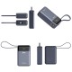 Juo 20000 mAh 65W LED Ekranlı USB-A + Type-C Kablolu Taşınabilir Hızlı Şarj Cihazı Powerbank