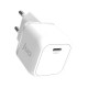 Juo 20W GaN USB-C Şarj Aleti iPhone & iPad & Android Uyumlu PD QC4.0 Type-C Hızlı Şarj Cihazı Beyaz