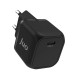Juo 20W GaN USB-C Şarj Aleti iPhone & iPad & Android Uyumlu PD QC4.0 Type-C Hızlı Şarj Cihazı Siyah