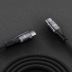 Juo 240W 5A E-Mark Çipli Örgülü USB PD Type-C to Type-C Hızlı Şarj ve Data Kablosu 1 Metre