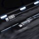 Juo 240W Dijital Led Ekranlı E-Mark Çipli PD 3.1 USB Type-C to Type-C Hızlı Şarj ve Data Kablosu 1 Metre