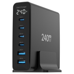 Juo 240W GaN PD 3.1 Masaüstü Hızlı Şarj Cihazı 4 Type-C + 2 USB-A iPhone & MacBook & Laptop Uyumlu Şarj Aleti Juo 240W GaN PD 3.1 Masaüstü Hızlı Şarj Cihazı 4 Type-C + 2 USB-A iPhone & MacBook & Laptop Uyumlu Şarj Aleti