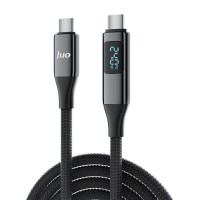 Juo 240W USB 3.1 Gen2 10Gbps E-Mark Çipli Led Display 4K 60Hz Görüntü ve Type-C Hızlı Şarj Kablosu 1.25 Metre