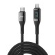Juo 27W Dijital Led Ekranlı USB Type-C to Lightning iPhone iPad Hızlı Şarj ve Data Kablosu 2 Metre