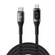 Juo 27W Dijital Led Ekranlı USB Type-C to Lightning iPhone iPad Hızlı Şarj ve Data Kablosu 2 Metre