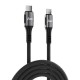 Juo 27W USB Type-C to Lightning iPhone iPad Örgülü Hızlı Şarj ve Data Kablosu 2 Metre
