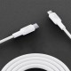 Juo 27W USB Type-C to Lightning iPhone iPad Silikon Hızlı Şarj ve Data Kablosu Beyaz 2 Metre
