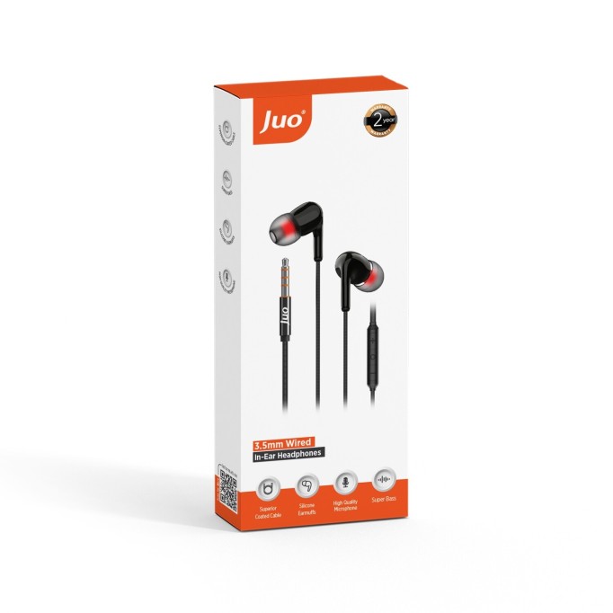 Juo 3.5mm Jack Girişli Mikrofonlu Kablolu Kulak İçi Kulaklık