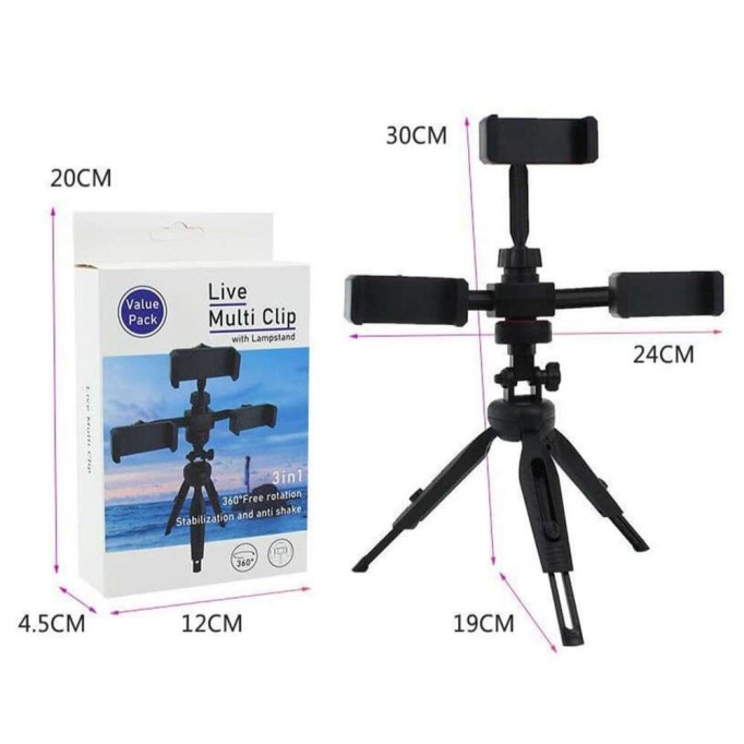 Juo 3 Pozisyonlu Yükseklik Ayarlı Telefon Tutucu Tripod