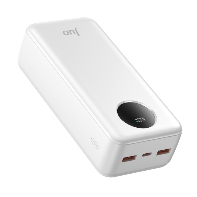 Juo 30000 mAh 22.5W Dijital Led Ekranlı Taşınabilir Hızlı Şarj Cihazı Powerbank Beyaz