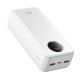 Juo 30000 mAh 22.5W Dijital Led Ekranlı Taşınabilir Hızlı Şarj Cihazı Powerbank Beyaz