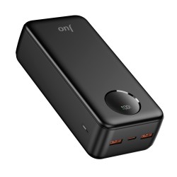 Juo 30000 mAh 22.5W Dijital Led Ekranlı Taşınabilir Hızlı Şarj Cihazı Powerbank Siyah