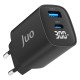 Juo 30W GaN Led Ekranlı Type-C + USB-A Hızlı Şarj Cihazı Android & iPhone Uyumlu Şarj Aleti satın al