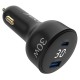 Juo 30W Led Ekranlı Type-C + USB-A Araç Şarj Aleti iPhone & Android & Tablet Araç içi Şarj Cihazı