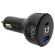Juo 30W Led Ekranlı Type-C + USB-A Araç Şarj Aleti iPhone & Android & Tablet Araç içi Şarj Cihazı