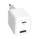 Juo 35W GaN USB-C + USB-A Şarj Aleti iPhone & iPad & Samsung PPS Uyumlu PD QC4.0 Type-C Hızlı Şarj Cihazı Beyaz