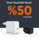 Juo 35W GaN USB-C + USB-A Şarj Aleti iPhone & iPad & Samsung PPS Uyumlu PD QC4.0 Type-C Hızlı Şarj Cihazı Siyah