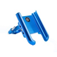 Juo 360° Dönebilen Alüminyum Bisiklet Motosiklet Telefon Tutucu Gidon Bağlantılı Mavi