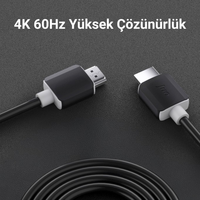 Juo 4K 60Hz 18Gbps HDR ARC HDCP Destekli HDMI 2.0 Kablo 3 Metre