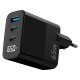 Juo 65W GaN Led Ekranlı Hızlı Şarj Cihazı 2 Type-C + USB-A iPhone & iPad & Notebook Uyumlu Şarj Aleti