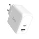 Juo 65W GaN USB-C + USB-A Şarj Aleti iPhone & iPad & Macbook & Notebook Uyumlu PD Type-C Hızlı Şarj Cihazı Beyaz