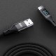Juo 66W Dijital Led Ekranlı Örgülü USB-A to USB Type-C Hızlı Şarj ve Data Kablosu 2 Metre