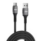 Juo 66W USB-A to Type-C Örgülü Hızlı Şarj ve Data Kablosu 1 Metre