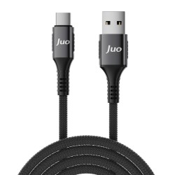 2 Metre Juo 66W USB-A to Type-C Örgülü Hızlı Şarj ve Data Kablosu 2 Metre