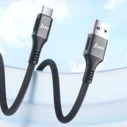 Juo 66W USB-A to Type-C Örgülü Hızlı Şarj ve Data Kablosu 2 Metre Juo 66W USB-A to Type-C Örgülü Hızlı Şarj ve Data Kablosu 2 Metre