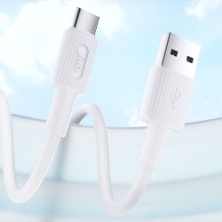 Juo 66W USB-A to USB Type-C Silikon Hızlı Şarj ve Data Kablosu 1 Metre Beyaz Juo 66W USB-A to USB Type-C Silikon Hızlı Şarj ve Data Kablosu 1 Metre Beyaz