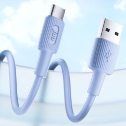 Juo 66W USB-A to USB Type-C Silikon Hızlı Şarj ve Data Kablosu 1 Metre Mavi Juo 66W USB-A to USB Type-C Silikon Hızlı Şarj ve Data Kablosu 1 Metre Mavi