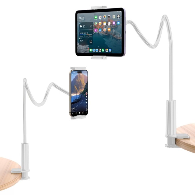Juo 70 CM Akrobat Esnek Tablet ve Telefon Tutucu Stand Beyaz